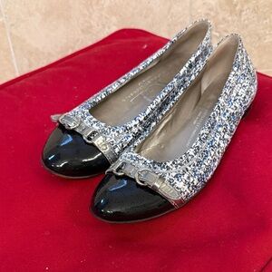 AGL Black and Silver Tweed Flats